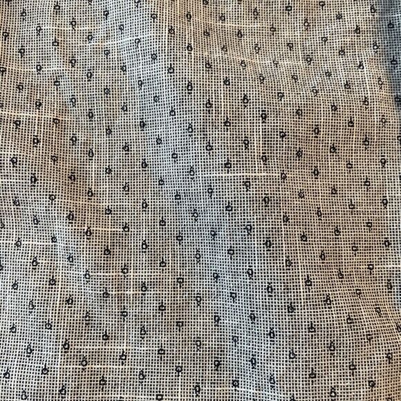 Merona Women's XXL Long Sleeve Blue Print Shirt Long sleeve 1/2 button cotton - Picture 10 of 11